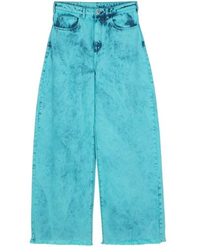 Marques'Almeida Low-rise Wide-leg Jeans - Blue