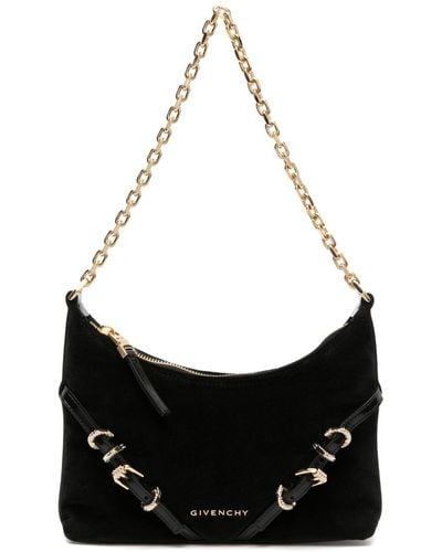 Givenchy Voyou Party Velvet Shoulder Bag - Black