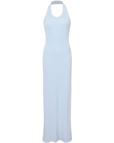 Proenza Schouler Meryl Knitted Maxi Dress - Women's - Polyester/viscose - Blue