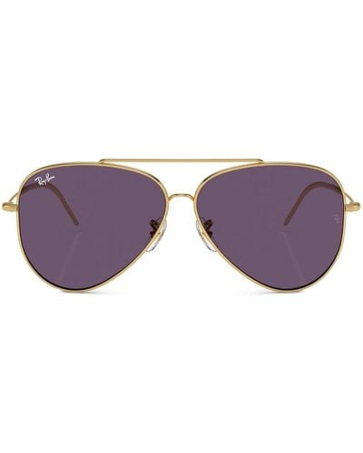 Ray-Ban Aviator Reverse Tinted Sunglasses - Purple