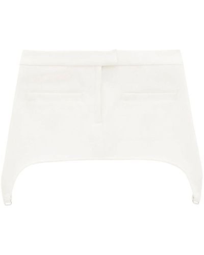 Courreges Asymmetric Mini Skirt - White