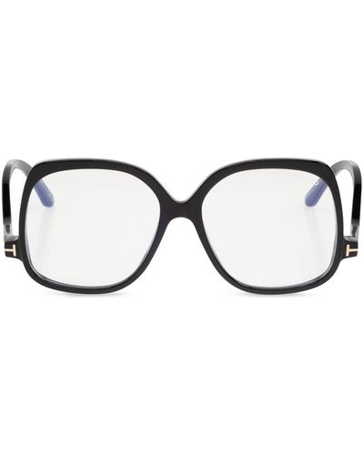 Tom Ford Eckige Sonnenbrille im Oversized-Look - Braun
