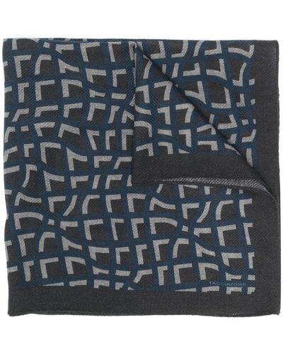 Tagliatore Geometric-print Wool-cashmere Foulard - Black