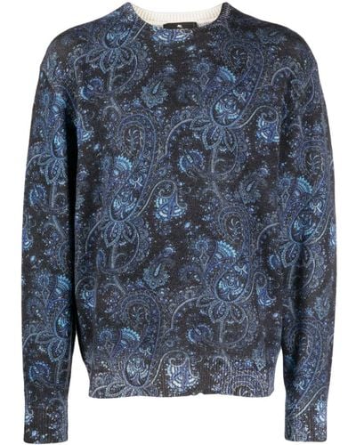 Etro ペイズリー セーター - ブルー