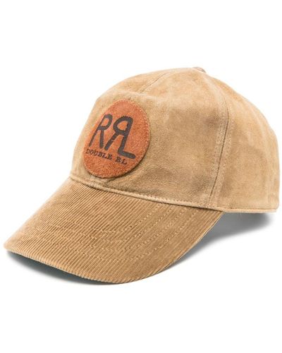 RRL Logo-patch Suede Baseball Cap - Natural