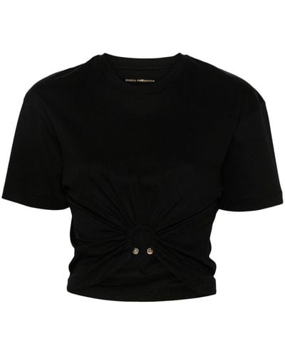 Rabanne Ring-embellished T-shirt - Black