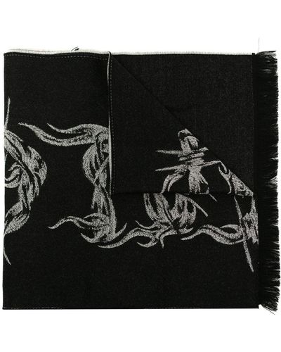 Givenchy ジバンシィ チェーンパターン ニットスカーフ - ブラック