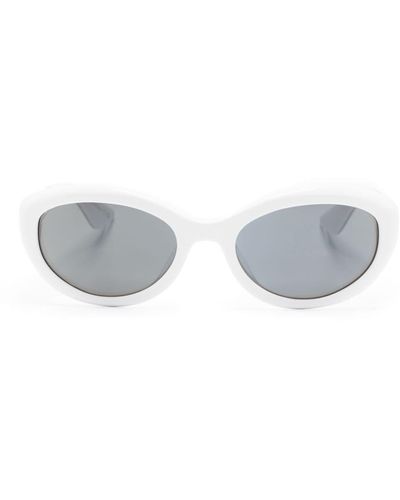 Oliver Peoples Sonnenbrille mit ovalem Gestell - Weiß