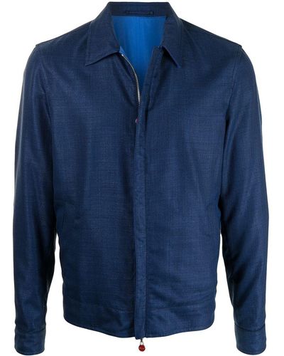 Kiton Classic Collar Jacket - Blue