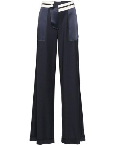 Monse Inside Out Mid-rise Palazzo Trousers - Blue