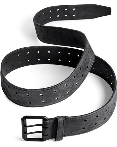 Balenciaga Double Holes Belt - Black