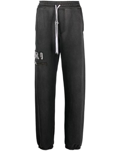 Amiri Pantalon de jogging en coton à logo appliqué - Noir
