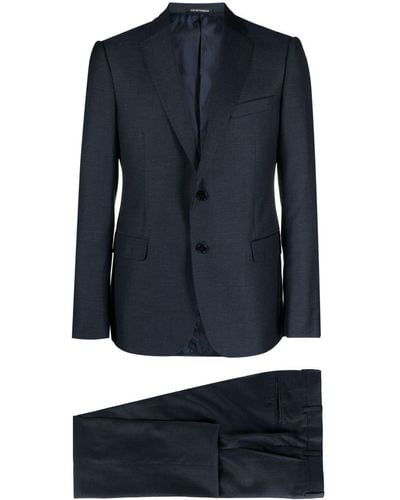 Emporio Armani Single-breasted Slim-cut Suit - Blue