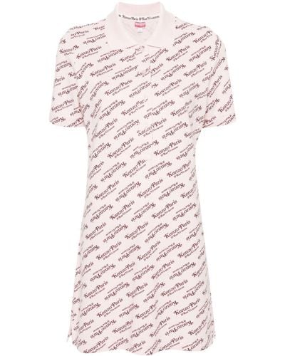 KENZO Mini-jurk Met Monogramprint - Roze