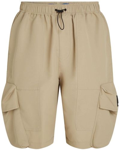 Karl Lagerfeld Cargo-Shorts mit Logo-Patch - Natur