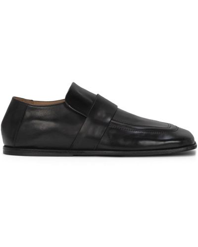 Marsèll Spatola Square-toe Leather Loafers - Black
