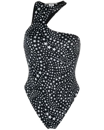Stella McCartney Star-print Cut-out Swimsuit - Black