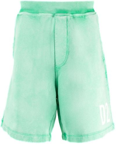 DSquared² Shorts sportivi con stampa - Verde