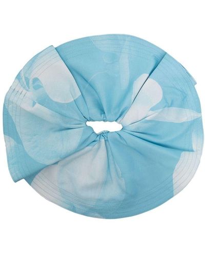 Low Classic Large Patterned Scrunchie - Blue