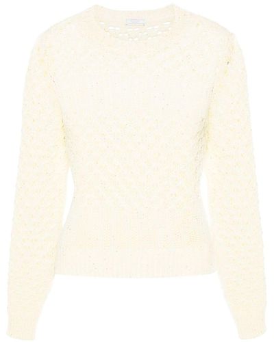 Peserico Sequin-embellished Sweater - Natural