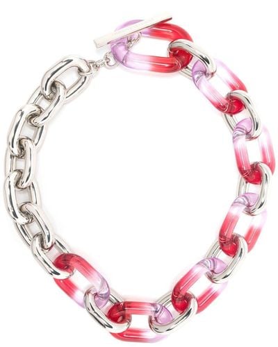 Rabanne XL Link Halskette - Pink