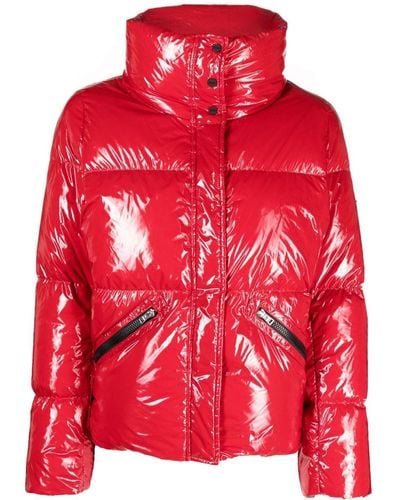 Herno Funnel-neck Puffer Jacket - Red