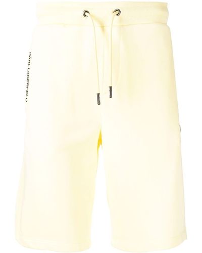 Karl Lagerfeld Logo-print Deck Shorts - Natural