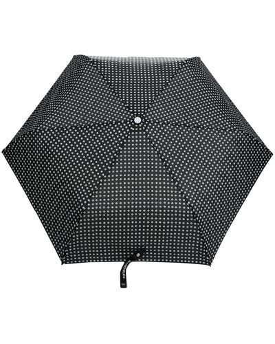 10 Corso Como Paraguas con estampado de lunares - Negro