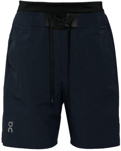 On Shoes Pantalones cortos de running con logo - Azul