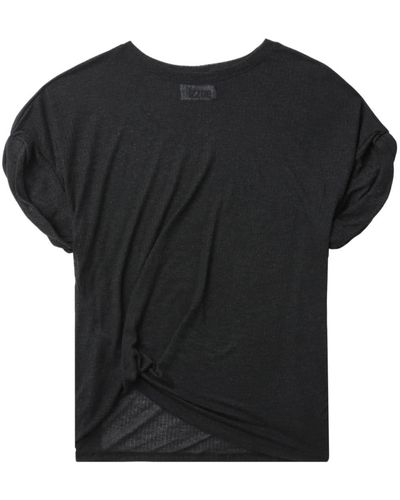 Izzue Camiseta con detalle retorcido - Negro