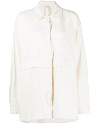 Lauren Manoogian Split-rear Linen-cotton Jacket - White