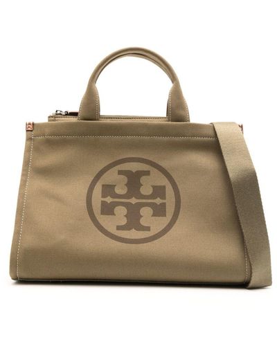 Tory Burch Small Ella Canvas Tote Bag - Metallic