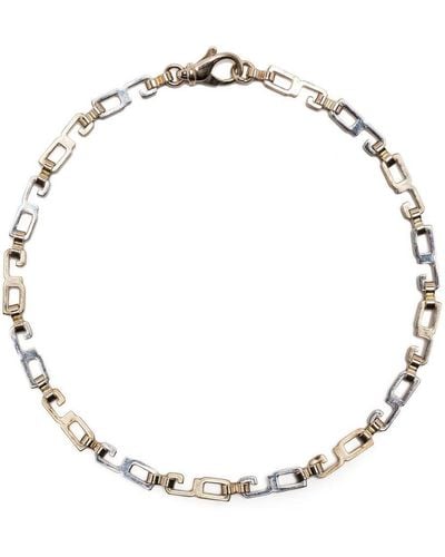 Dolce & Gabbana Collar de cadena con charm del logo - Neutro