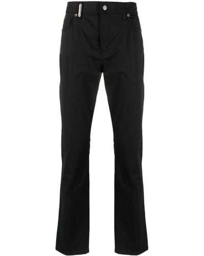 Moschino Pantalones rectos de talle medio - Negro
