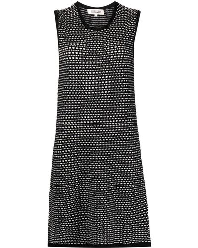 Diane von Furstenberg Gebreide Mini-jurk - Zwart