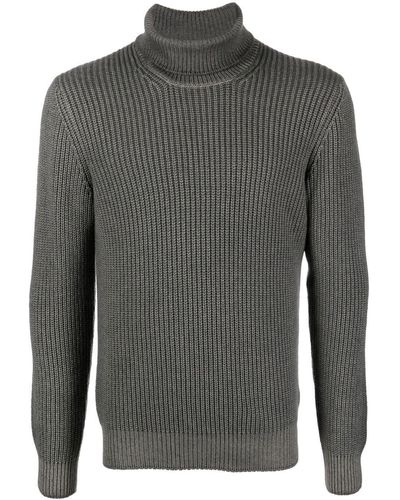 Lardini Roll Neck Cashmere Sweater - Grey