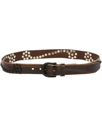 Our Legacy Stud-detailing Leather Belt - Brown