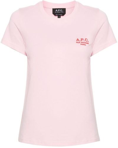 A.P.C. ロゴ Tシャツ - ピンク