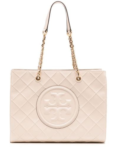 Tory Burch Fleming Chain-link Tote Bag - Natural
