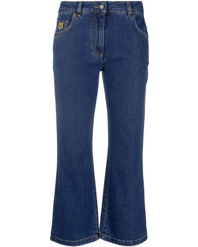 Moschino Jeans svasati con applicazione Teddy Bear - Blu