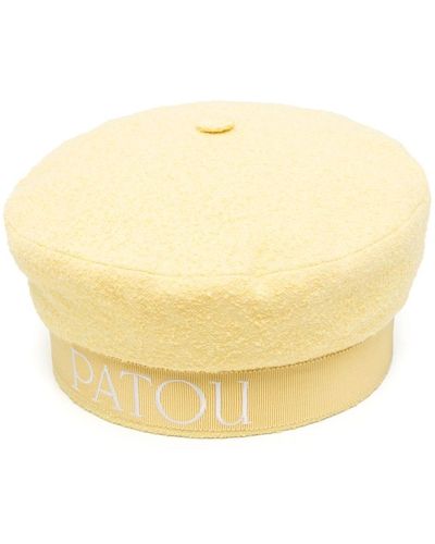 Patou Embroidered-logo Sailor Hat - Natural