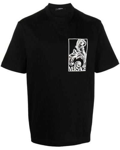 Versace Palmette T-Shirt - Schwarz