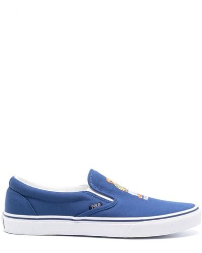 Polo Ralph Lauren Slip-On-Sneakers mit Polo Bear - Blau