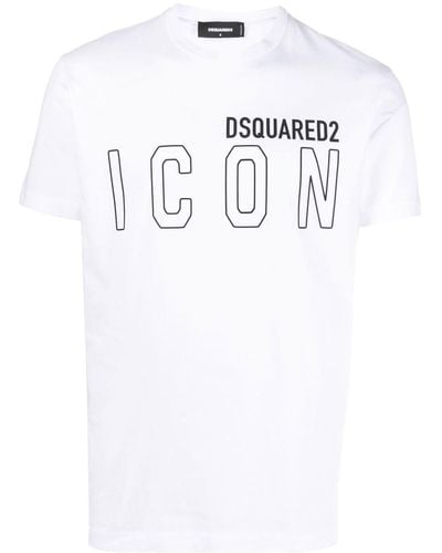 DSquared² T-Shirt mit "Icon"-Print - Weiß