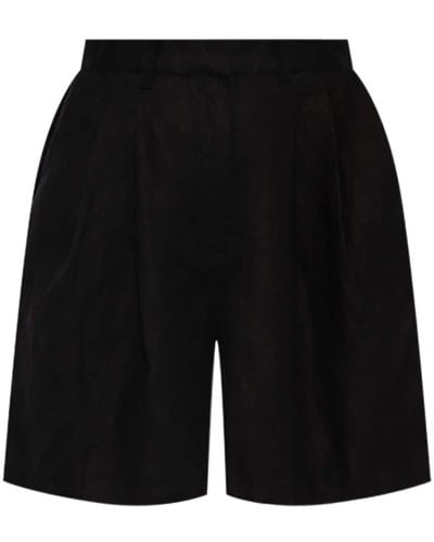 Posse Marcello Linen Shorts - Black
