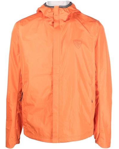 Rossignol Hooded Zip-up Performance Jacket - Orange