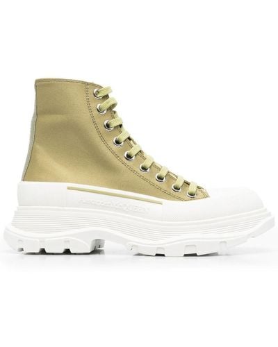 Alexander McQueen Chunky-soled High-top Trainers - Green
