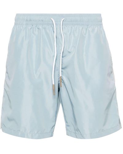 Eleventy Drawstring-waist Swim Shorts - Blue