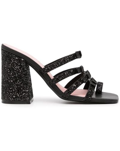 Macgraw Dorothy Glitter-detail Sandals - Black