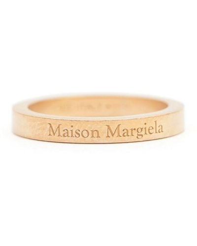 Maison Margiela Ring mit Logo-Gravur - Natur